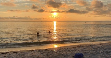 East Falmouth Cape Cod vacation rental - Sunset at nearby Menauhant Beach.