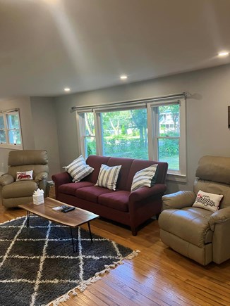 East Falmouth Cape Cod vacation rental - Comfy living room seating.