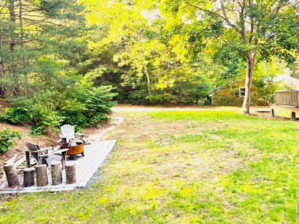 East Falmouth Cape Cod vacation rental - Back yard for games and hanging out by the fire pit