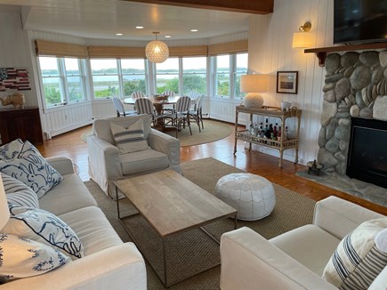 Truro Cape Cod vacation rental - Living Room (open to Dining Room)