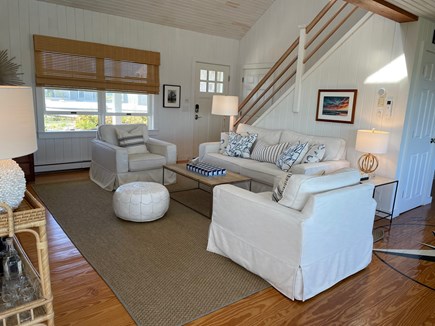 Truro Cape Cod vacation rental - Living Room (stairs to loft)