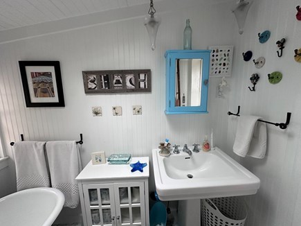 North Eastham Cape Cod vacation rental - The skylight fills the bathroom with light all day.