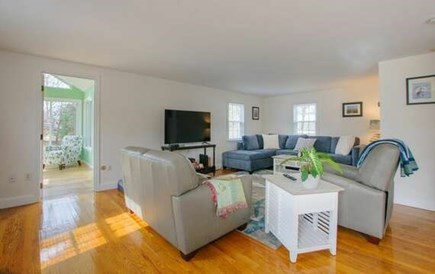 Sagamore Beach Cape Cod vacation rental - Living room space with plenty of seating for the family