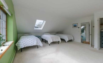 Sagamore Beach Cape Cod vacation rental - Bedroom two- queen bed & three twin beds- second floor