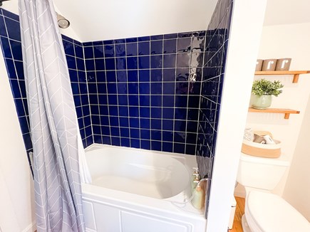 Brewster Cape Cod vacation rental - Upstairs bathroom with shower and tub
