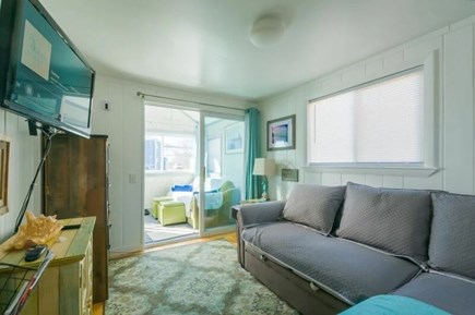 Sagamore Beach Cape Cod vacation rental - Living room with flat screen TV & queen sofa bed