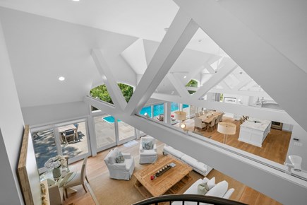 Centerville Cape Cod vacation rental - View from stairscase overlooking the main living space