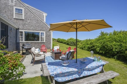 North Chatham Cape Cod vacation rental - Enjoy outdoor dining and relaxation with a gas fireplace