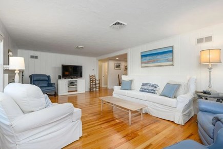 West Harwich Cape Cod vacation rental - Muted blue throughout the whitewashed living space