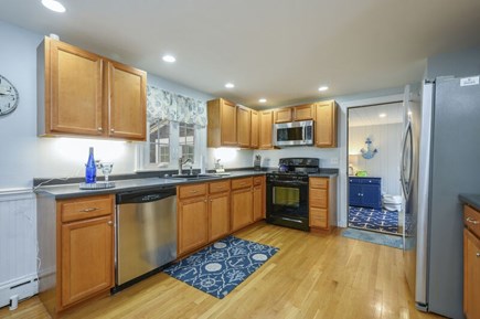Hyannis Cape Cod vacation rental - Large kitchen with stainless steel appliances and gas stove