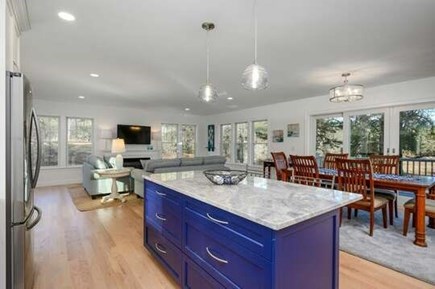 South Chatham Cape Cod vacation rental - Kitchen with plenty of prep space on large island with seating