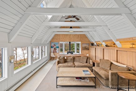 Orleans Cape Cod vacation rental - Note the atrium ceiling with exposed beams fora feeling of space