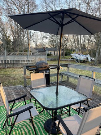 Hyannis Cape Cod vacation rental - Spacious Back deck overlooking beautiful large yard