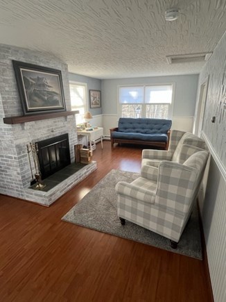 Yarmouth, Halfway Pond Cape Cod vacation rental - Family room with fireplace