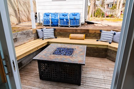 South Yarmouth Cape Cod vacation rental - Sunken gas fire pit area