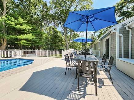 Osterville Cape Cod vacation rental - Pool area with outdoor seating for 12+