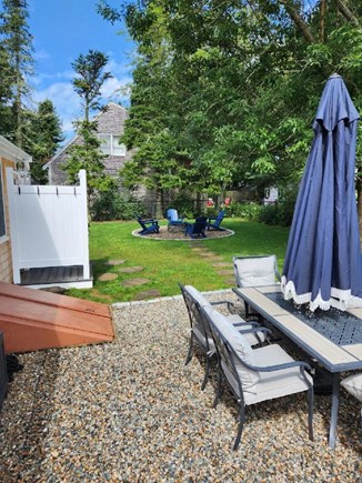 East Falmouth Cape Cod vacation rental - Spacious fenced in back yard with out door shower and gas grill