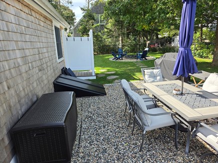 East Falmouth Cape Cod vacation rental - Spacious fenced in back yard with out door shower and gas grill