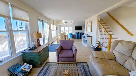Eastham Cape Cod vacation rental - Main living area sitting area with dining area beyond