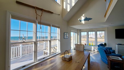 Eastham Cape Cod vacation rental - Sliders lead to deck running the length of the main living area