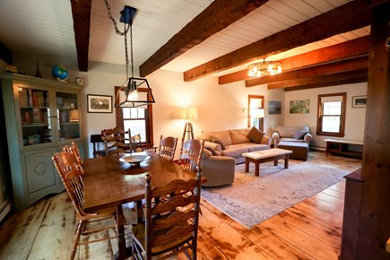 Brewster Cape Cod vacation rental - Living room and dining area.