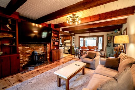 Brewster Cape Cod vacation rental - Living room with sofa bed.