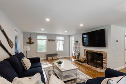 New Seabury Cape Cod vacation rental - Living Room with Queen Pull-Out Couch and large flat smart TV