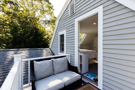 New Seabury Cape Cod vacation rental - Upstairs balcony with sitting area table to have your coffee