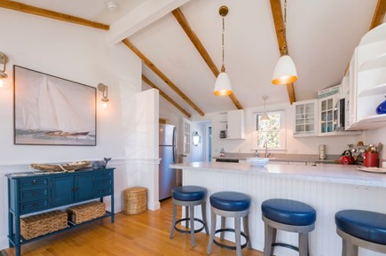 Sandwich Cape Cod vacation rental - Kitchen with stools for family dining.