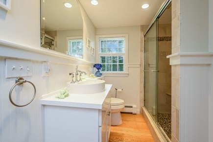 Harwich Cape Cod vacation rental - Bathroom One - Full/Glass Enclosed Shower - Main Level.