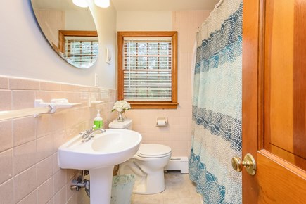 Harwich Cape Cod vacation rental - Bathroom Two - Full Shower/tub combo - Upper Level.