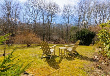 West Barnstable Cape Cod vacation rental - Large front yard with seating for a morning coffee.