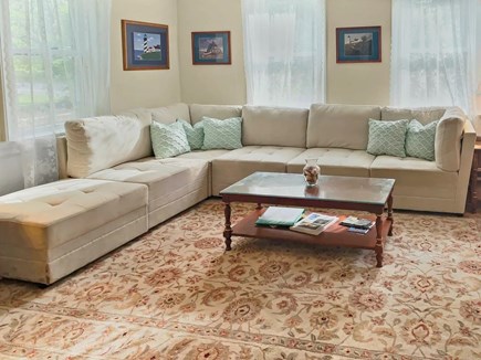 Orleans Cape Cod vacation rental - Living room with large L shaped couch