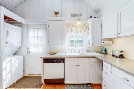 Chatham Cape Cod vacation rental - Kitchen sink, Washer and Dryer closet.