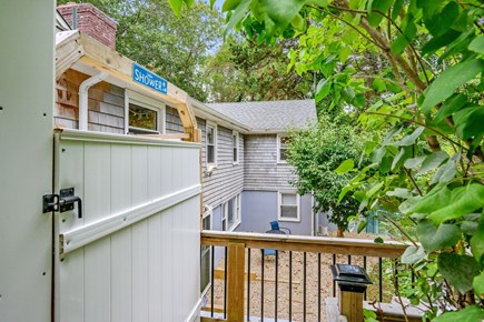 East Sandwich Cape Cod vacation rental - Side deck with outdoor shower