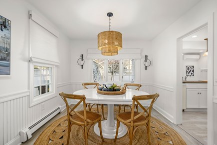 Harwich Port Cape Cod vacation rental - Dining nook with seating for four guests.