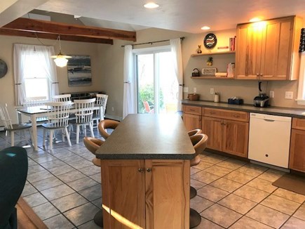 Eastham Cape Cod vacation rental - Kitchen Island to Dining Area
