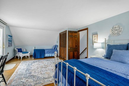 Chatham Cape Cod vacation rental - Bedroom 3 - Queen and Twin - Access to deck.