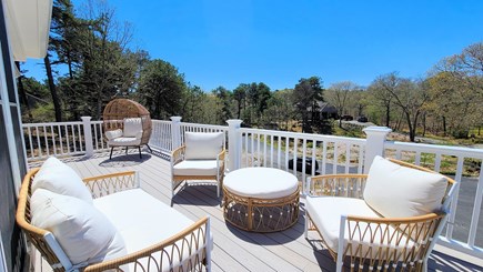 Truro Cape Cod vacation rental - Front deck with outdoor furniture