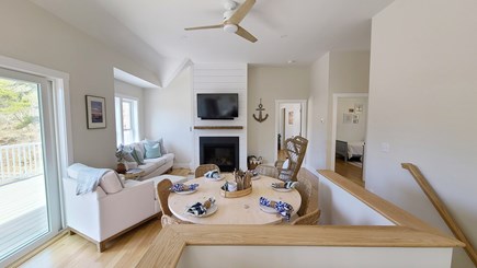 Truro Cape Cod vacation rental - Open and bright main living area with slider to front deck