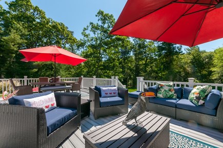 West Barnstable Cape Cod vacation rental - Outdoor deck with plenty of furniture.