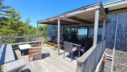 Wellfleet Cape Cod vacation rental - Wonderful deck with amazing bay views and sunsets