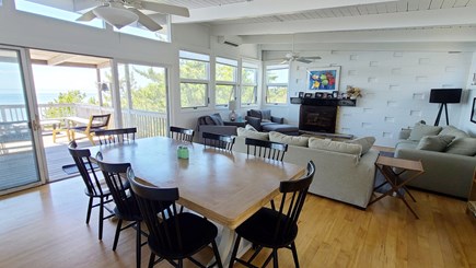 Wellfleet Cape Cod vacation rental - Dining area with slider to deck