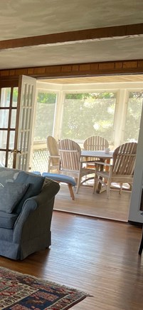 Harwich Port Cape Cod vacation rental - Screened in porch with additional dining