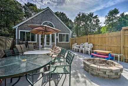 Mashpee Cape Cod vacation rental - Patio area with fire-pit