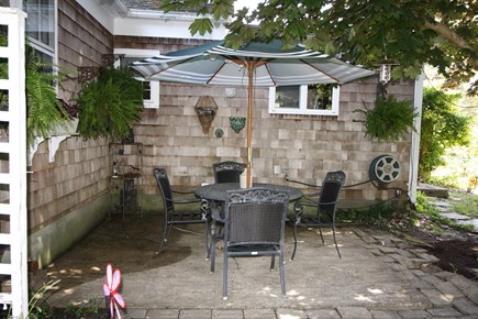 West Harwich Cape Cod vacation rental - Shady back patio