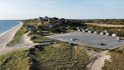 Truro Cape Cod vacation rental - Aerial shot of the cottages and distance to Corn Hill Beach