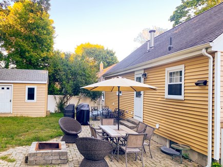 Bourne, Buzzards Bay Cape Cod vacation rental - Back of house with patio