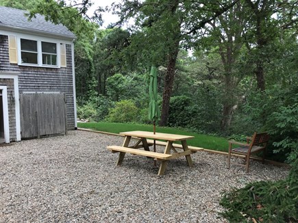 Chatham, Stillwater Pond Retreat Cape Cod vacation rental - Picnic table by the side of the house