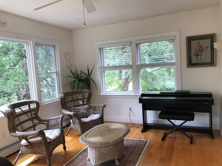 Chatham, Stillwater Pond Retreat Cape Cod vacation rental - Sunroom with digital piano